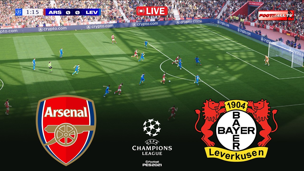 🔴LIVE : Arsenal vs Bayer Leverkusen - UEFA Champions League 2026 | Pes 21 Gameplay Simulation