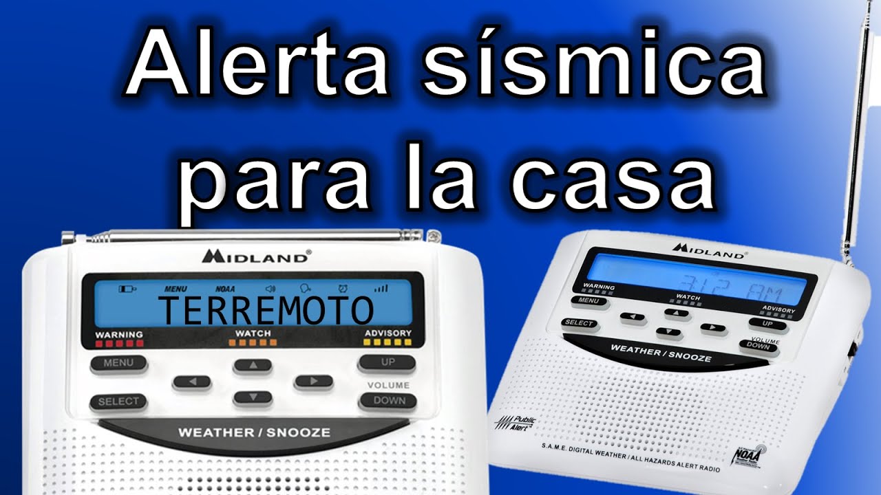 Receptor de Alerta Sísmica para la casa | Midland WR120 | Programación y funcionamiento