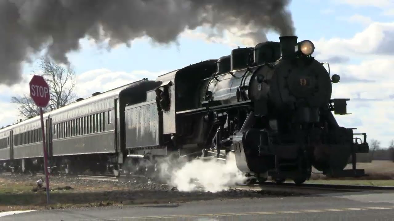 [4K] Woodstown Central #9: Winter Steam in South Jersey