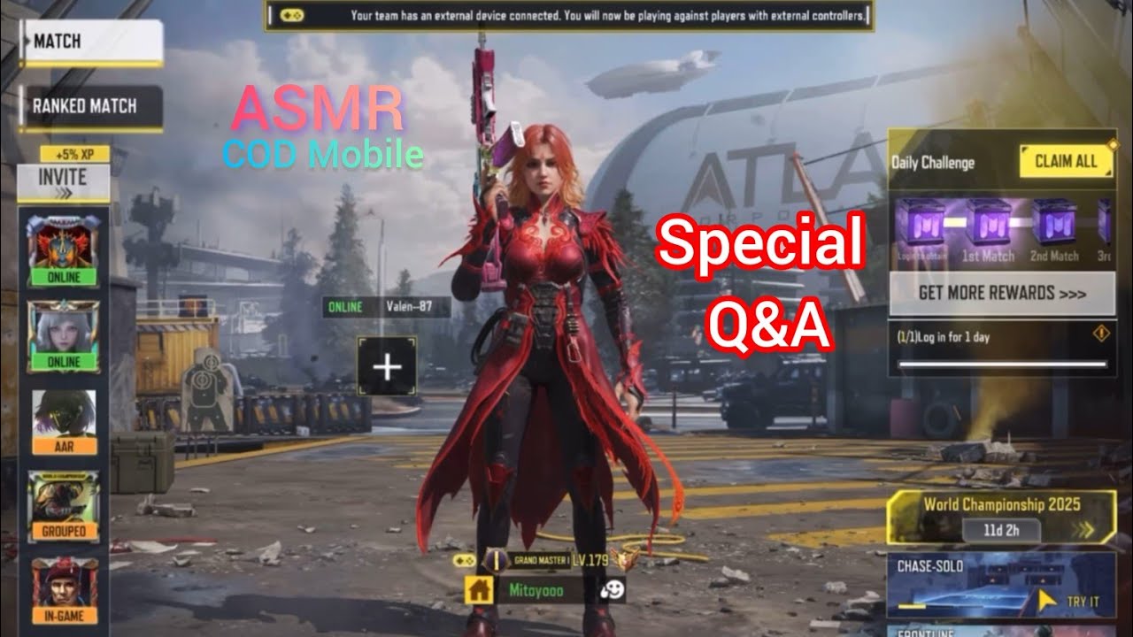 ASMR COD Mobile ~ Special Q&A ♡ (controller sounds)
