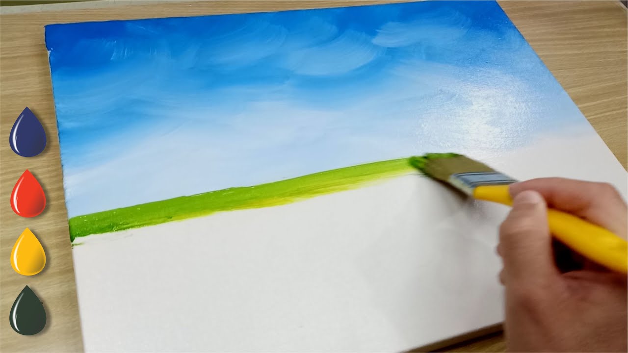 A Cozy Little Cottage in the Countryside / Acrylic Painting for Beginners