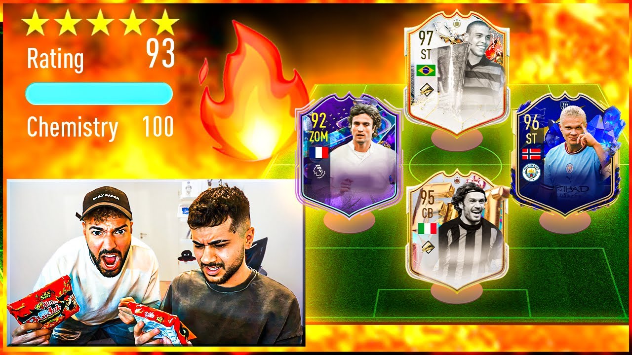 Wer muss SCHÄRFSTE NUDELN DER WELT ESSEN vs HamedLoco🔥🔥 FUT DRAFT CHALLENGE FIFA 23 !!