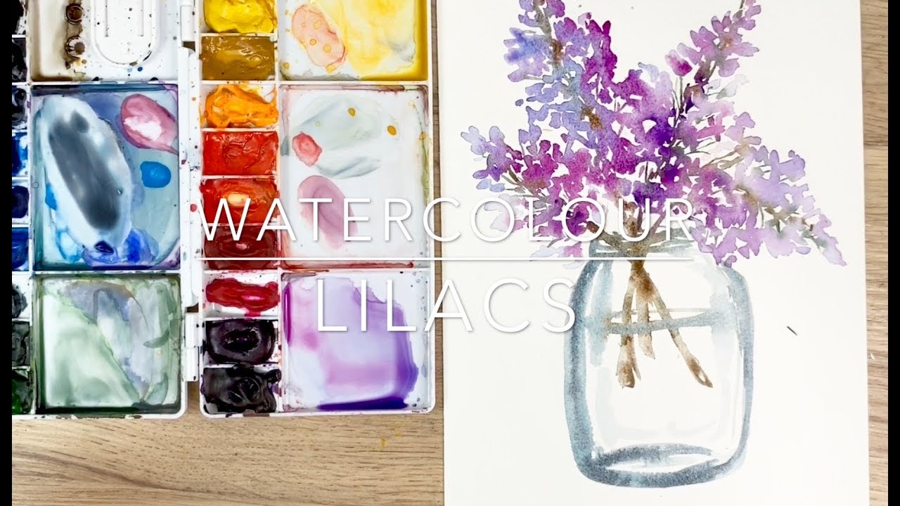 Easy Watercolour Lilacs