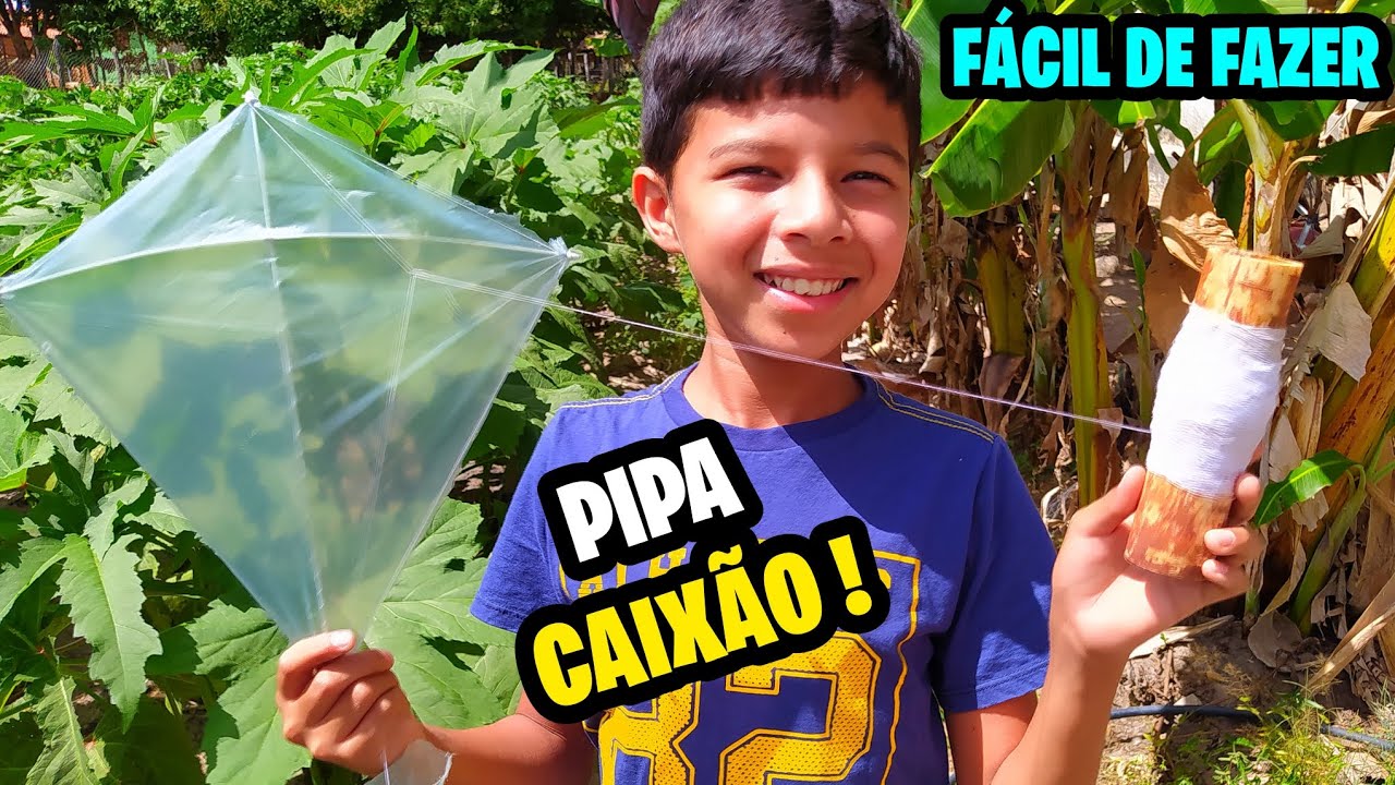 COMO FAZER UMA PIPA CAIXÃO DE SACOLA QUE VOA MUITO
