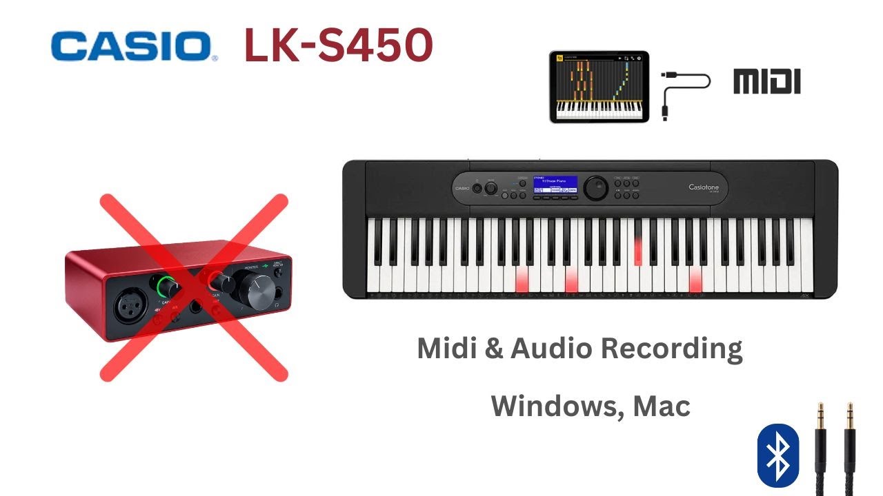 Using Casiotone LK-S450 for MIDI and Audio Recording Not Audio Interface
