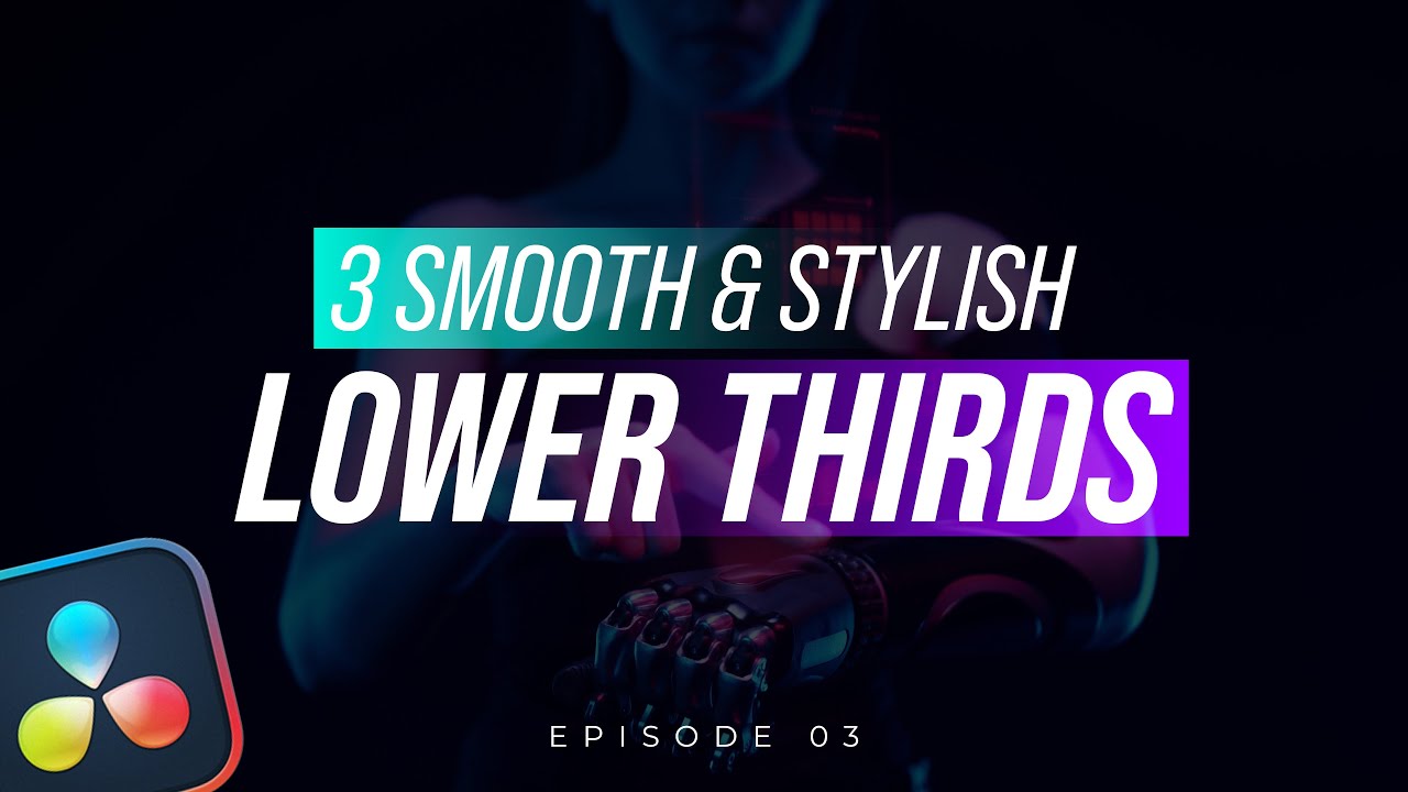 DaVinci Resolve Tutorial | Create 3 Stylish Lower Thirds Animation | PART 03
