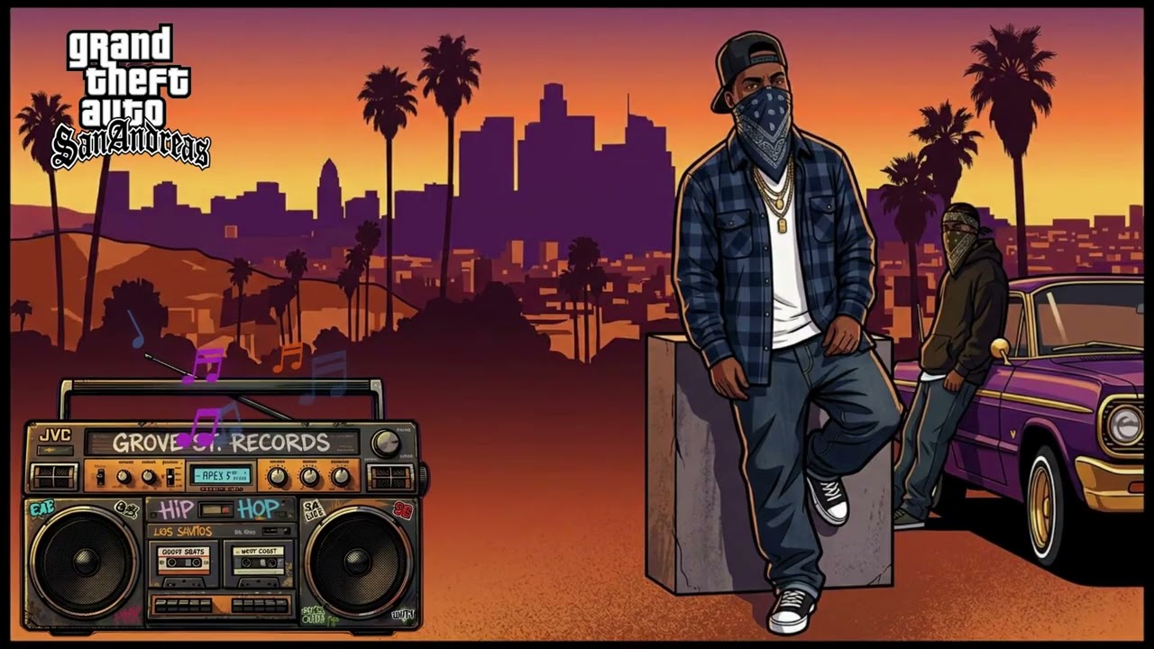 GTA SAN ANDREAS | G Funk Hip Hop Instrumentals - Mood for Midnight Driving
