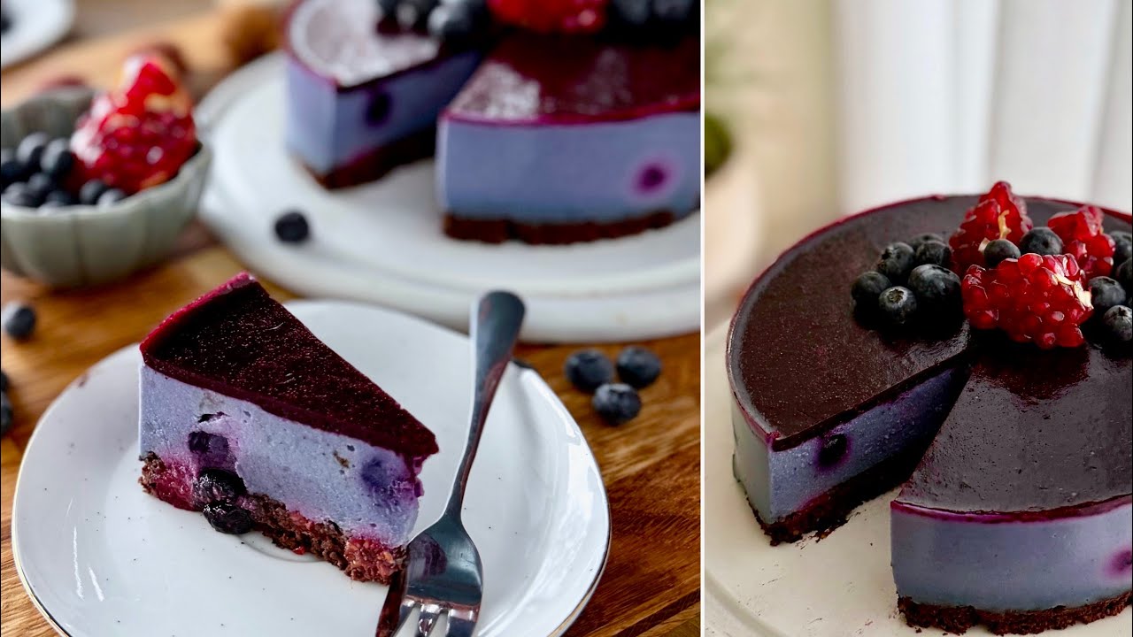 VEGÁN ÁFONYÁS TORTA 💜 glutén-, cukor-, tejmentes- ❌ BebePiskóta 