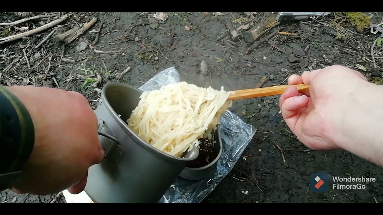 Trying out the iBasingo Boundless voyage Titanium canteen cup set.