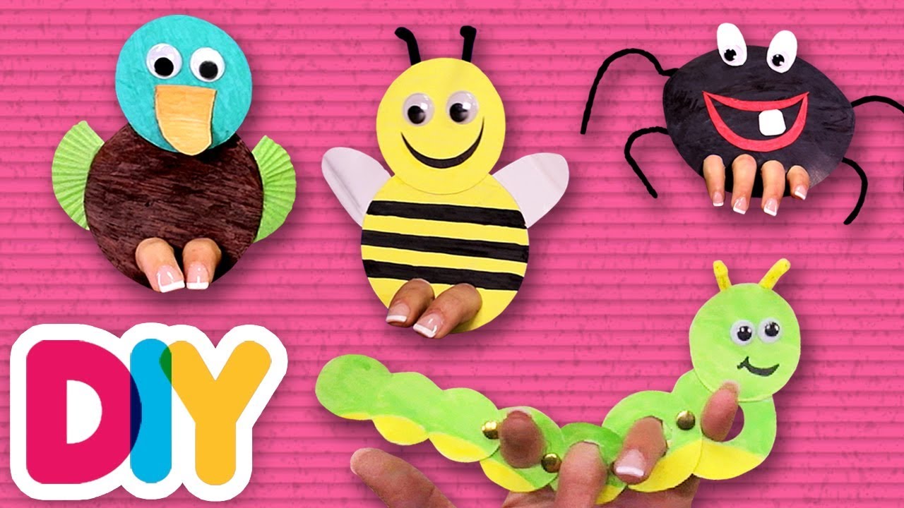 4 Cute Paper FINGER PUPPETS you can do at home | Fast-n-Easy | DIY Labs
