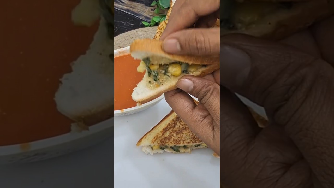 Creamy Corn Spanish Sandwich with Tomato Soup | No Onion No Garlic Recipe 