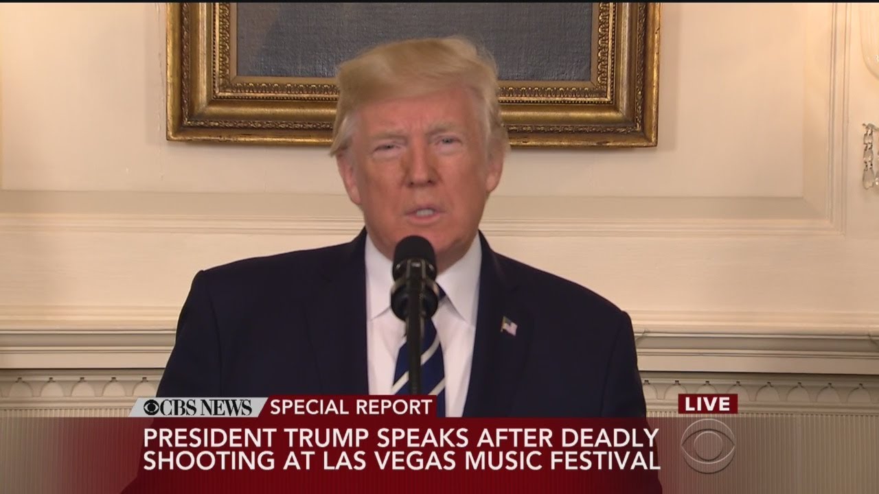 President Trump Calls Las Vegas Mass Shooting &lsquo;An Act Of Pure Evil&rsquo;