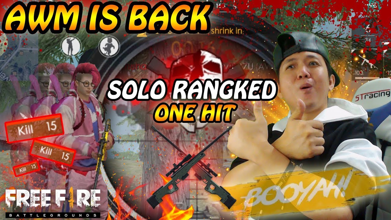 SOLO RANKED PAKE AWM & MP40 IS BACK AUTO PECAH KEPALA KILL 15 MANTAPKALI - GARENA FREE FIRE