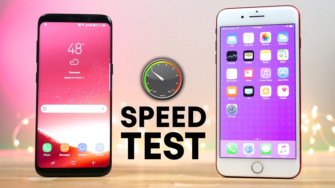 Samsung Galaxy S8 vs iPhone 7 Plus Speed Test