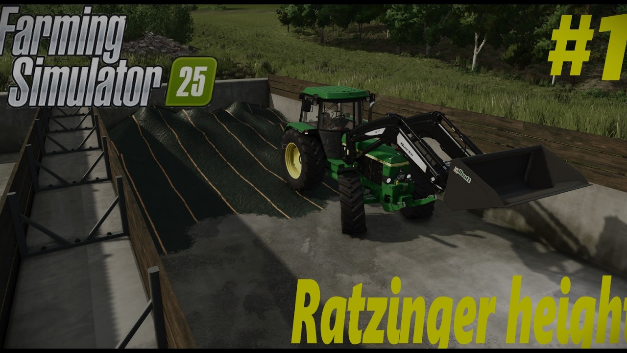 New start FS25  cutting grass and making sillage