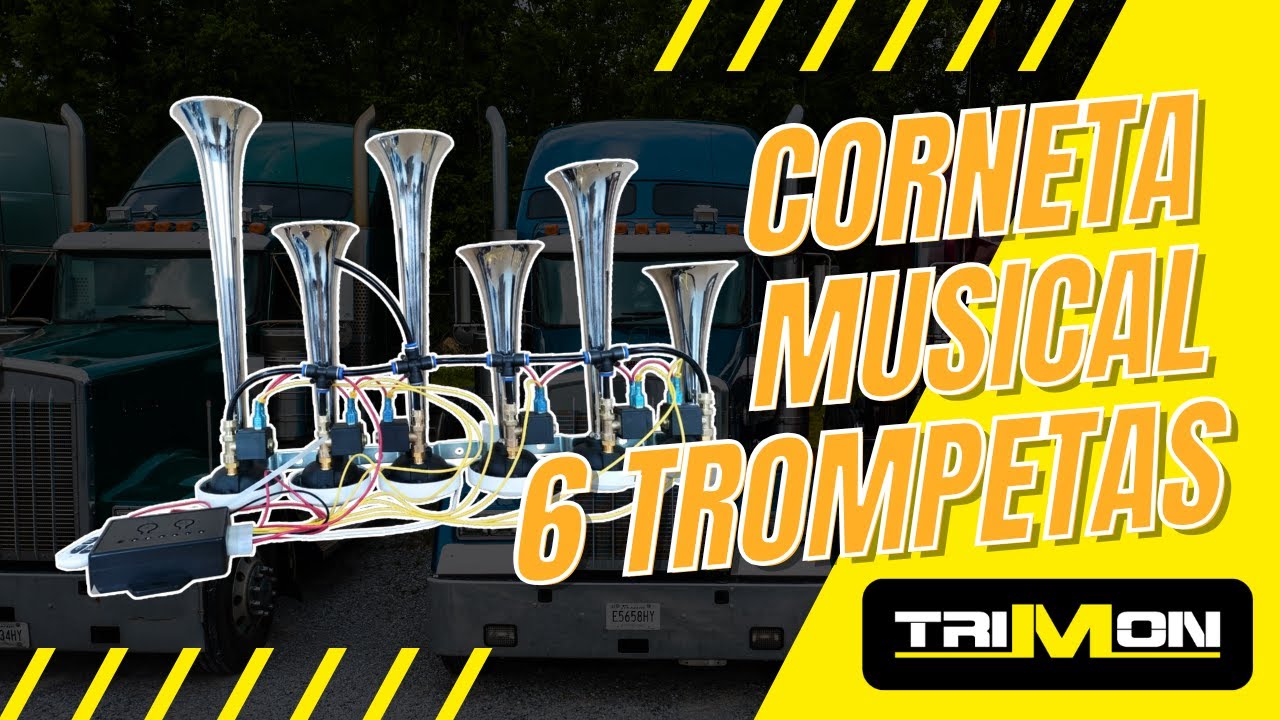 🎶📢 CORNETA MUSICAL 6 TROMPETAS | 37 SONIDOS | 12V - 24V | TRIMON