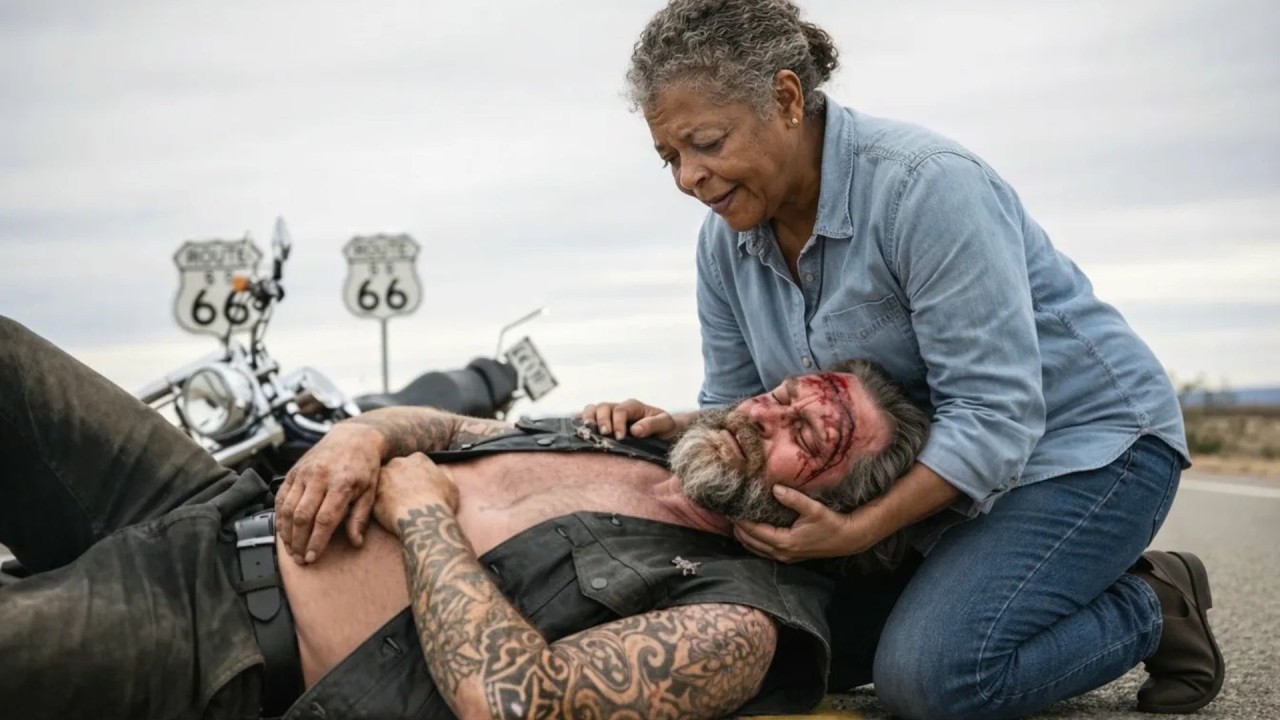 Witwe rettet verletzten Hells-Angels-Boss – Biker schwören Schutz für ihre Familie.