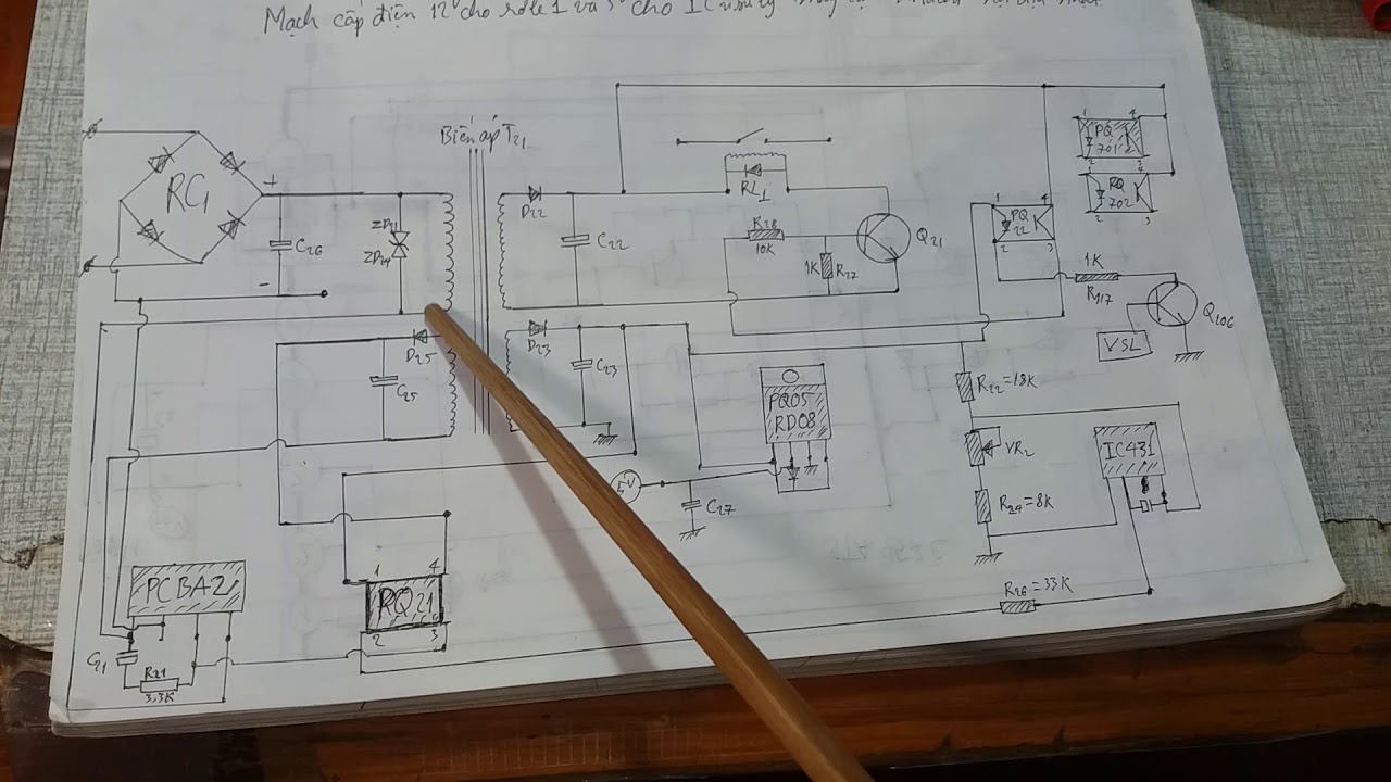 hướng dẫn sơ đồ mạch cấp điện 5v cho ic vi sử lý trên máy lanh hitachi nội địa nhật