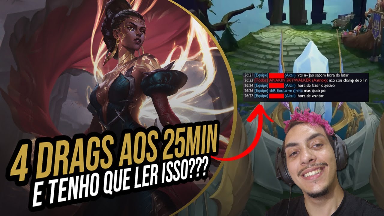 4 DRAGS AOS 25MIN NA SOLOQ!!! - Season de Demacia no League of Legends