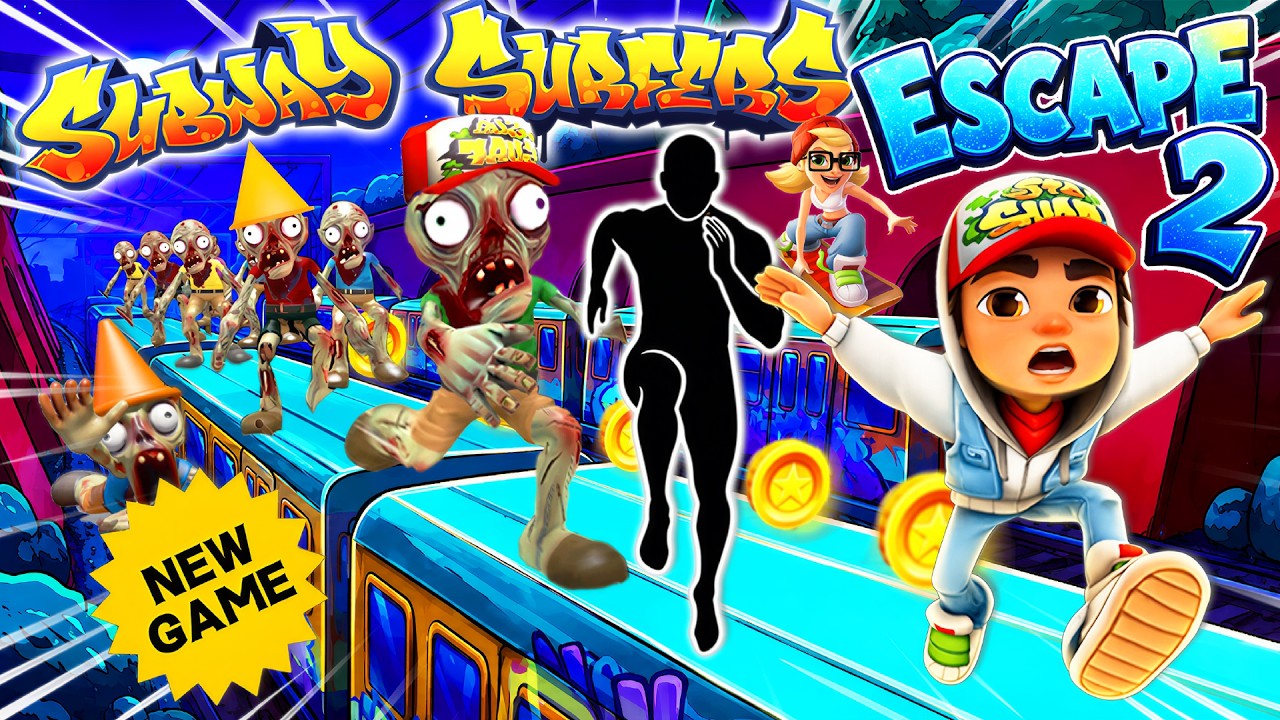4K Иммерсивная интерактивная разминка |🧟 POV Побег от зомби в Subway Surfers 2 🚇|Вирусный челленд...