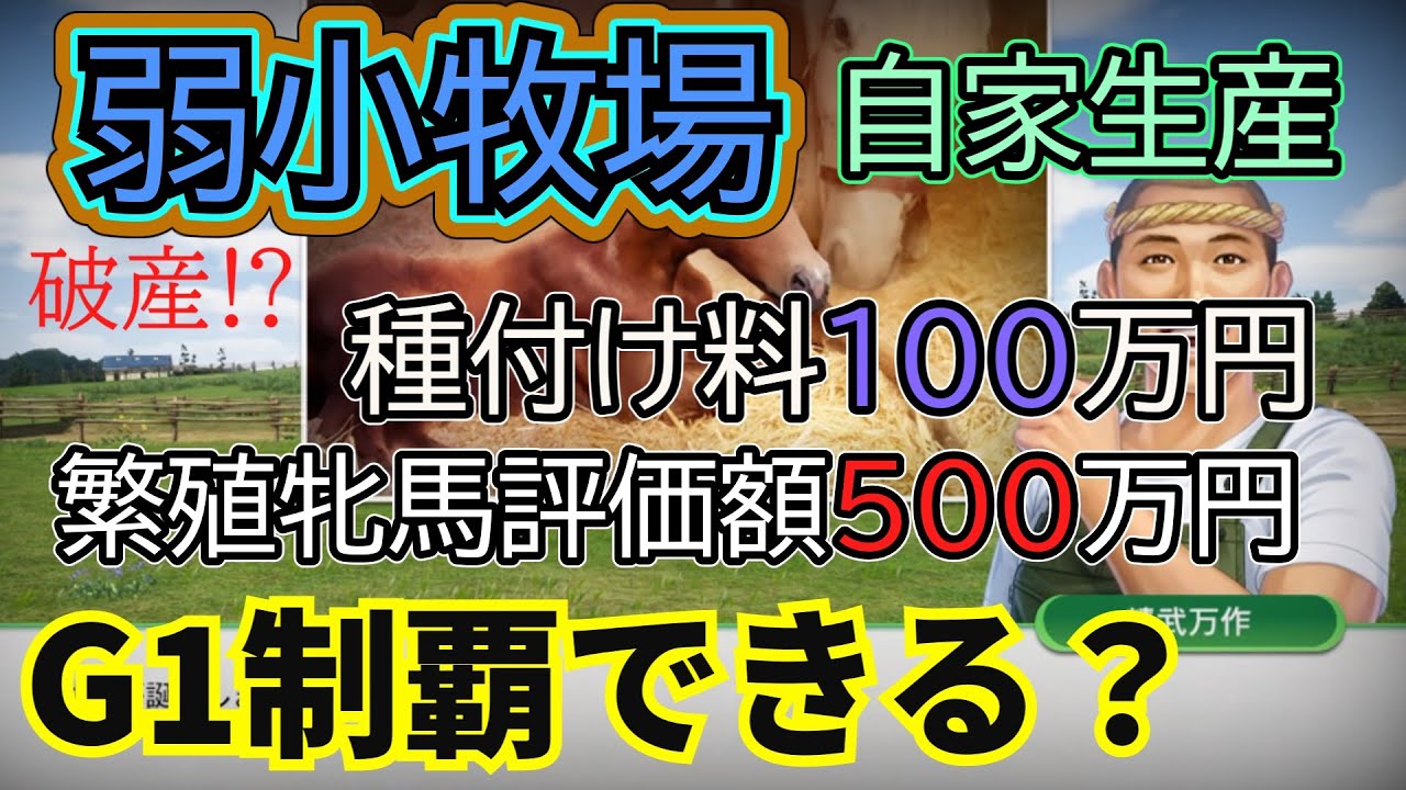 【ウイポ10 2025】最低額の繁殖牝馬と種牡馬でG1級馬を何年で生産できるのか〖弱小牧場の目指せオグリキャップ企画〗
