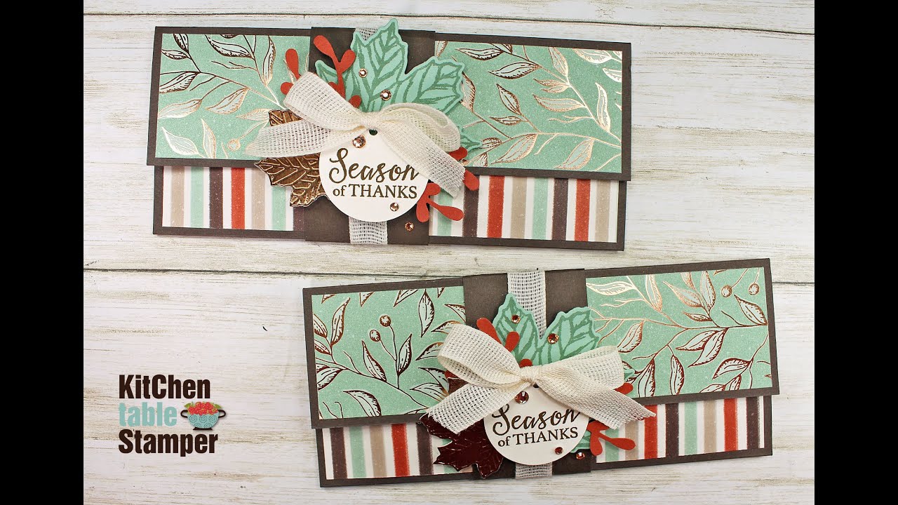 Stampin' Up! Gather Together Cash, Check or Tea Gift Envelope Tutorial with Kitchen Table Stamper