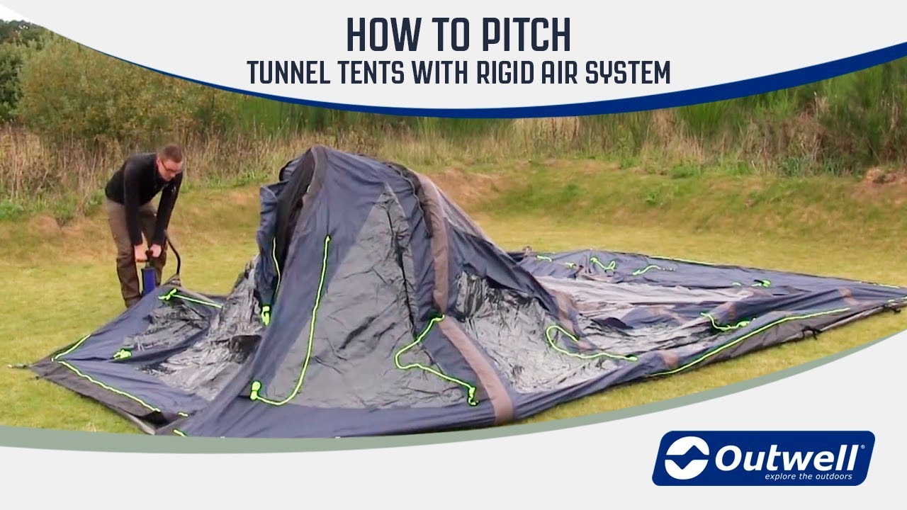 How to pitch an Outwell tunnel tent with Rigid Air System | Innovative Family Camping