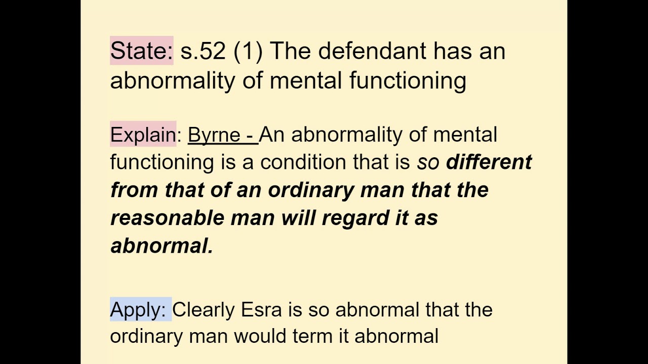 How to apply of the partial defence of diminished responsibility to murder