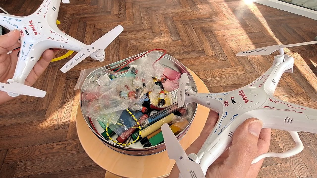 Flying the SYMA X5C with Vape batteries 20221002