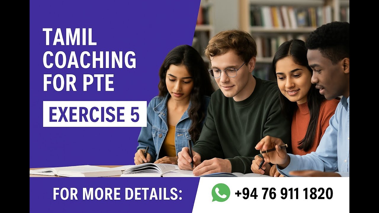 PTE Tamil Coaching | Reading & Writing: Fill in the Blanks in Tamil | Exercise 5