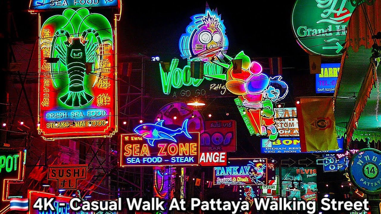 🇹🇭 4K - Night Walk At Pattaya Walking Street 
