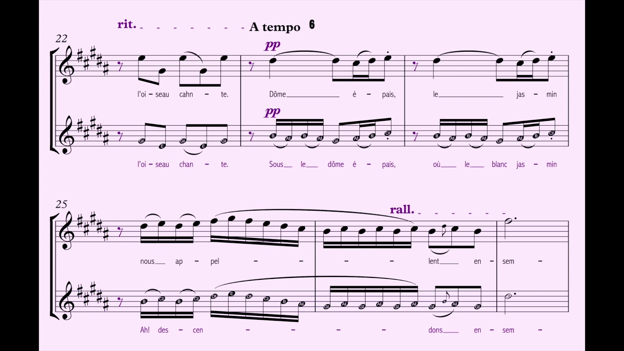 FLOWER DUET -  Alto Part Practice MIDI