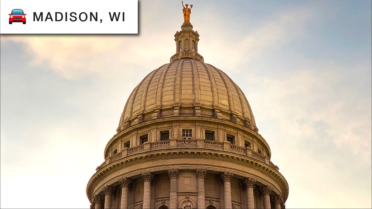 4K Driving Tour: Madison, Wisconsin (& Capitol)