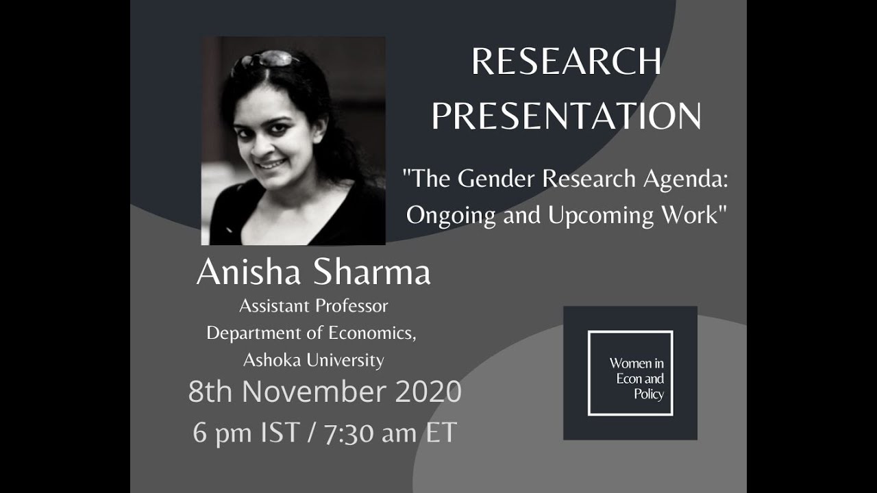 Research Presentation with Dr Anisha Sharma