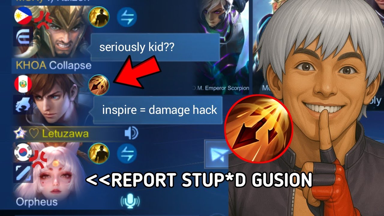 GUSION INSPIRE В СОЛО-РЕЙТИНГЕ (они не ожидали моего урона 💀)