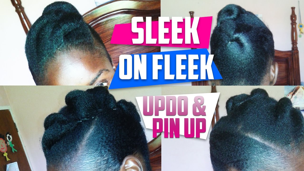 Sleekest PIN UP NATURAL HAIRSTYLE for Short to Medium Length Hair UPDO