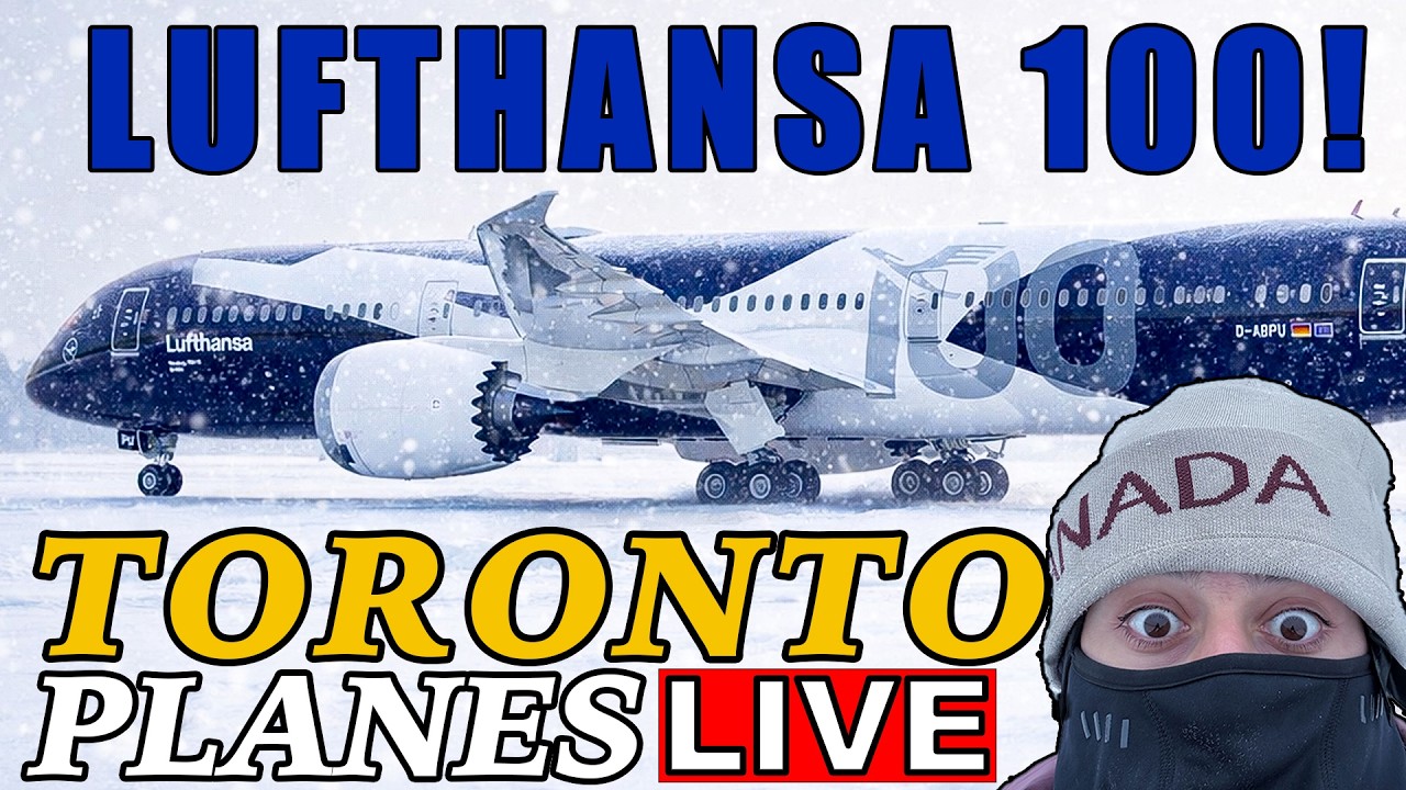 🔴 LIVE SNOWY Toronto Airport! (YYZ)! Lufthansa Crane! Feb 16th, 2026!