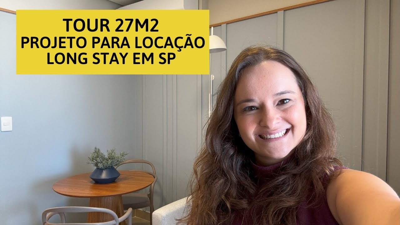 Tour 27m2 - Projeto de Apartamento para locação Long Stay em São Paulo