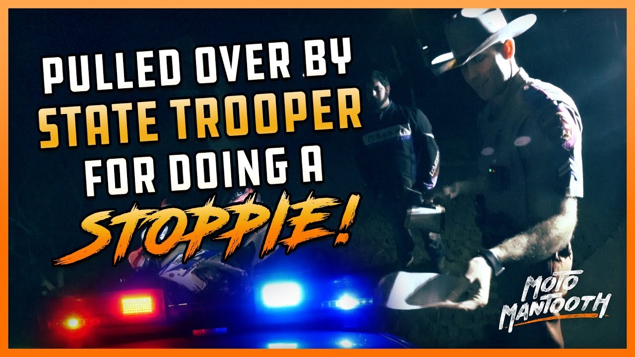 Pulled Over by State Trooper for Stoppie!