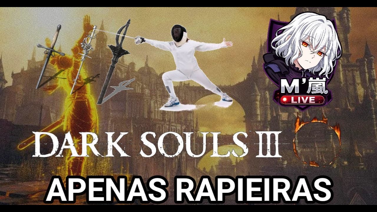 DARK SOULS III SO NA RAPIEIRA (desafio hardiquari) Live🔴 #3