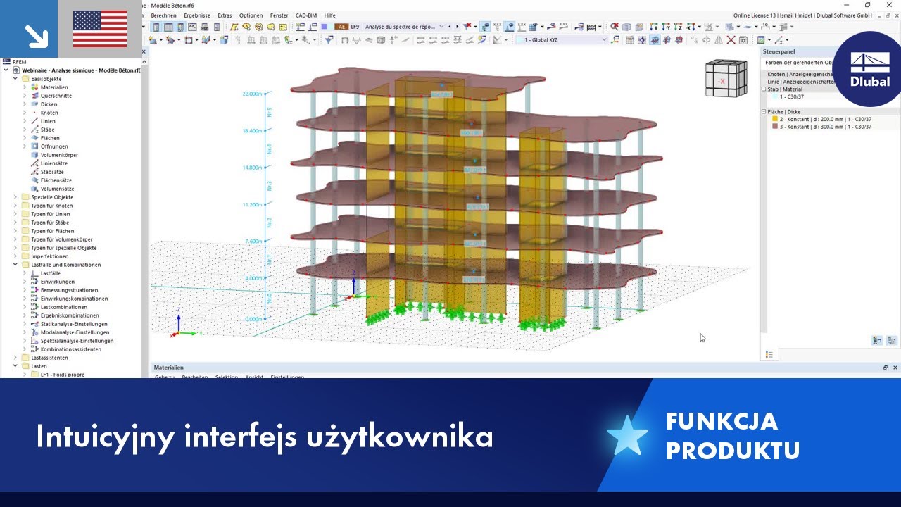 [EN] Intuitive Benutzeroberfläche von RFEM 6 / RSTAB 9