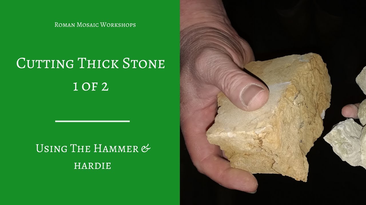 Cutting thicker stone using the hammer and hardie 1 of 2