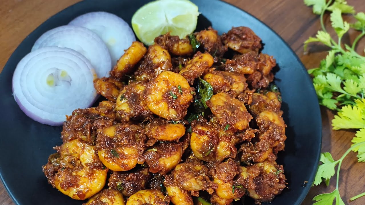 ఆంధ్ర రొయ్యల వేపుడు రుచికరంగా | Prawns Fry Recipe In Telugu | Royyala Fry | Spicy Prawns Roast 