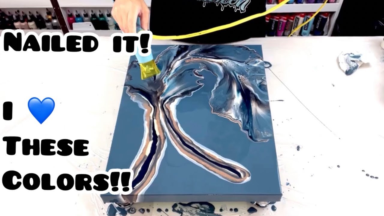 # 595 - NAILED IT!  The Colors I was going for!  - Acrylic Pour Painting