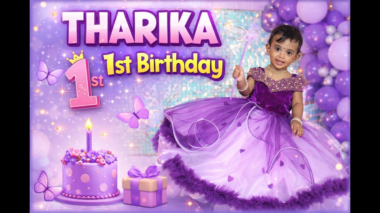 Tharika 1st Birthday Cinematic | MONTAGE VIDEO | BIRTHDSY HIGHLIGHTS | | CANDID VIDEO