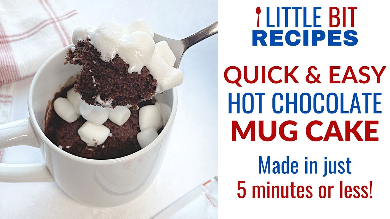 Hot Chocolate Mug Cake Made with Cocoa Mix