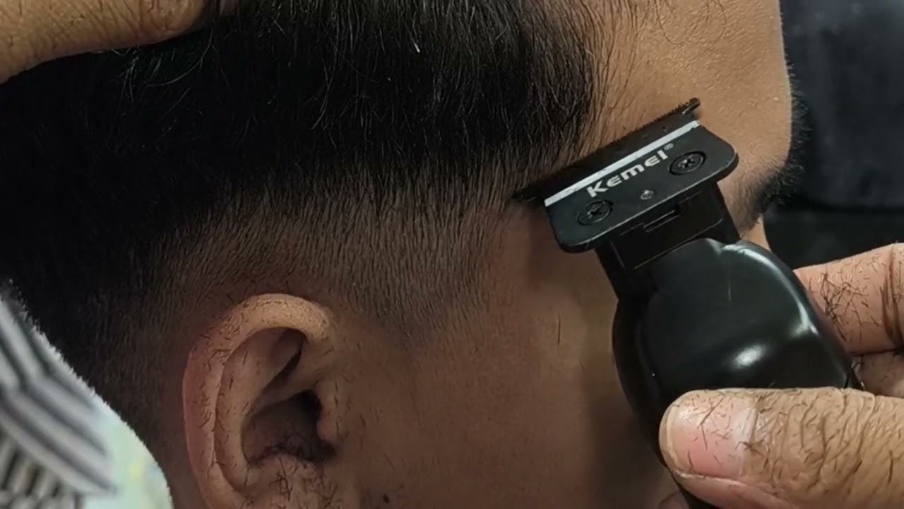 Two block haircut with Textured top 