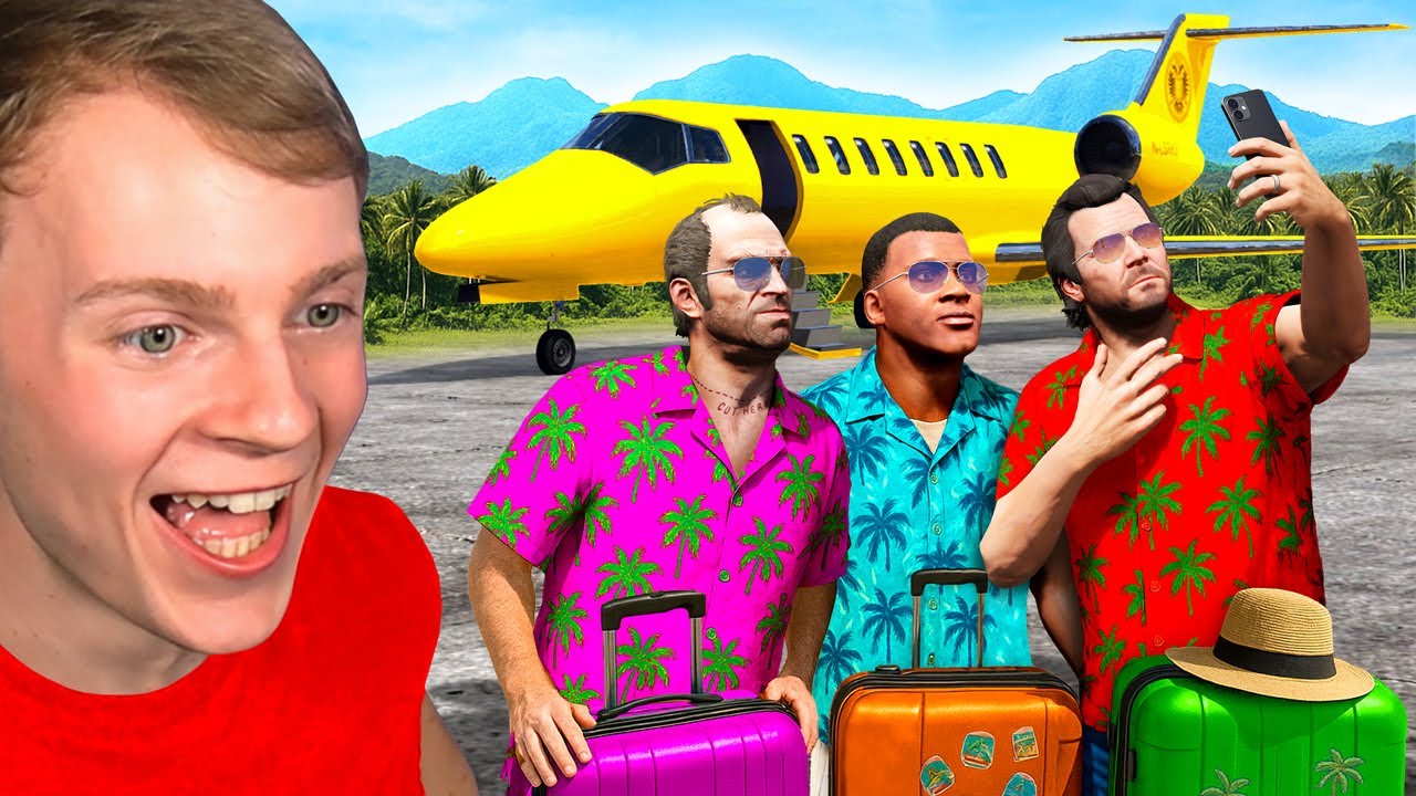 GTA 5 - Франклин, Тревор и Майкл ОТПРАВЛЯЮТСЯ В ОТПУСК!