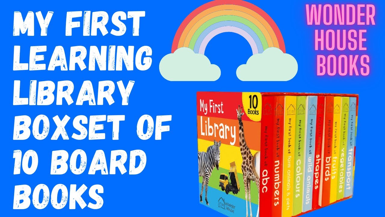 My First Learning Library Boxset Of 10 Board Books For Kids - Wonder House Books