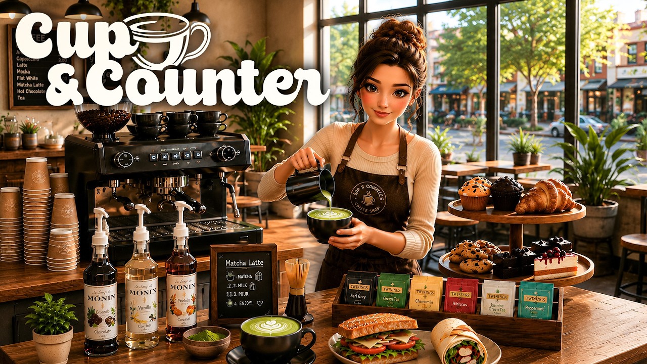 Coffee Shop Simulator - Cup and Counter | Demo |Long Gameplay | No Commentary